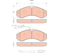 TRW GDB3440 Brake pad set