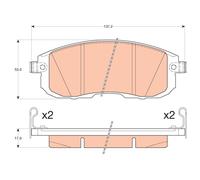 TRW Brake Pads GDB3616 - Fits Nissan Cube, Tiida (Hatch/Saloon), Juke