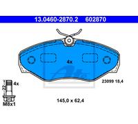 Brake pads 13.0460-2870.2 ATE for RENAULT NISSAN OPEL