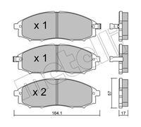 Brake pads 22-0611-0 METELLI for NISSAN NP300 PICKUP PICK UP