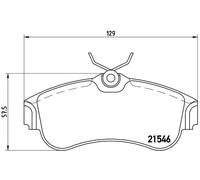 Brembo Brake Pad Set P 56 022 - Front Disc, Anti-Squeak Plate - Fits Nissan Primera/Almera