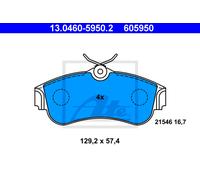 ATE Brake Pad Set 13.0460-5950.2 - Disc Brake - Fits Nissan Primera, Almera Mk II