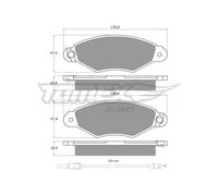 Brake pads Front Axle TX 11-751 TOMEX Brakes for RENAULT NISSAN