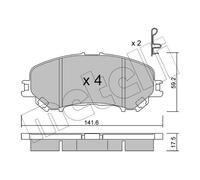 METELLI 22-1010-1 Brake pad set