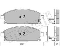 metelligroup 22-0406-1 - Made in Italy - Brake Pads