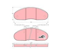 TRW GDB1069 Brake pad set