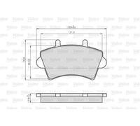 VALEO 872613 Brake pad set