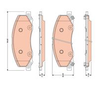 TRW Brake Pad Set GDB1781 - Disc Brake for Saab, Opel, Vauxhall Insignia