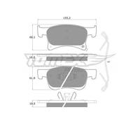Brake pads Front Axle TX 17-93 TOMEX Brakes for OPEL ADAM CORSA E
