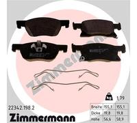 ZIMMERMANN Brake Pad Set 22342.198.2 - for Opel/Vauxhall Astra K Mk VII