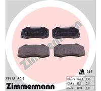 Brake pads 25528.150.1 ZIMMERMANN for OPEL CORSA D CORSA E CORSA E Hatchback Van