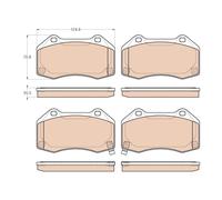 TRW Disc Brake Pads Set for Opel Vauxhall Corsa D A 16 LES & E B 16 LES