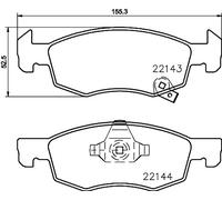 New Brake Pad Set, disc brake for OPEL VAUXHALL:CORSA E,CORSA Mk IV 1605280