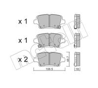 New Brake Pad Set, disc brake for OPEL VAUXHALL:INSIGNIA B Grand Sport