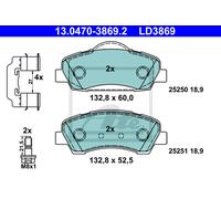 Brake pads 13.0470-3869.2 ATE for PEUGEOT 308 II 308 SW II