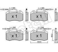 BRAKE PAD SET DISC BRAKE 22-0251-1 FOR PEUGEOT 4HX 2.2L 4cyl 406XFX /XFZ 2.9L