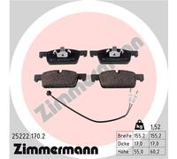 Brake pads 25222.170.2 ZIMMERMANN for PEUGEOT 508 I 508 SW I