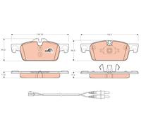 TRW Brake Pads Set Front GDB1929 1610100580 1610103580 4254A6 1647863080 25222