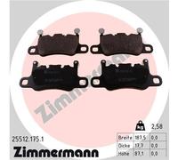 Brake pads 25512.175.1 ZIMMERMANN for PORSCHE BENTLEY AUDI