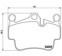 Brembo Brake Pads P65014 for Porsche Boxster Spyder, 911, 911 Convertible, Cayman