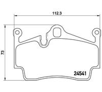 Brembo Brake Pads Set - Fits Porsche Cayman 987 2.9 Rear (2009-2012) MA1.20
