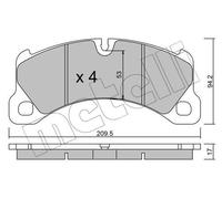 New Brake Pad Set, disc brake for PORSCHE:MACAN,CAYENNE 7P5698151 95B698151E