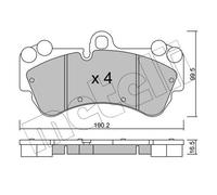 New Brake Pad Set, disc brake for PORSCHE VW:CAYENNE,TOUAREG 7L0698151