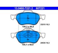 ATE Brake Pad Set 13.0460-7221.2 - Disc Brake - Fits Renault Clio III 2.0 16V