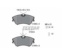 Textar Disc Brake Pad Set 2188801 for Renault Espace III 2.2L (G8T716/760/714)