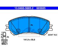 ATE Brake Pad Set 13.0460-5685.2 - Disc brake for Renault Espace V, Talisman, Megane IV, Scenic IV