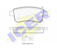 BRAKE PAD SET DISC BRAKE 181904 FOR RENAULT FLUENCE GRAN/TOUR/III/Grandtour 1.4L