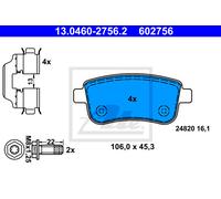 Brake pads 13.0460-2756.2 ATE for RENAULT MEGANE CC MEGANE III Grandtour FLUENCE