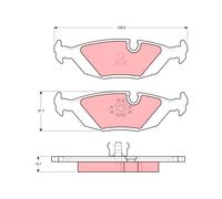 TRW GDB1068 Brake pad set