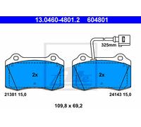 ATE 13.0460-4801.2 Brake pad set