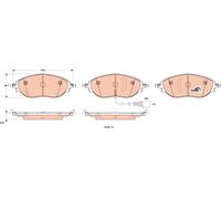 Brake pads GDB1918 TRW for VW SEAT SKODA AUDI