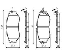 Bosch 0986495156 Brake Pad Set (BP2197)