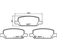 BREMBO Brake Pad Set, Disc Brake P09027