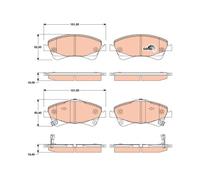 TRW Front Brake Pad Set GDB3479 for Toyota Verso D-4D 1AD-FTV 2.0 Apr 2009 to Apr 2018
