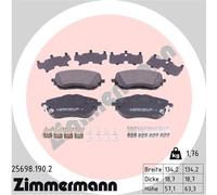 ZIMMERMANN 25698.190.2 Brake pad set