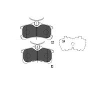 New Brake Pad Set, disc brake for TOYOTA:AVENSIS,COROLLA,COROLLA VIII