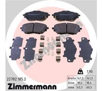 Brake pads 22782.185.2 ZIMMERMANN for TOYOTA C-HR COROLLA Hatchback