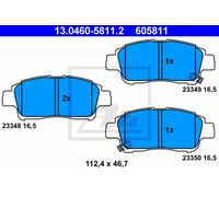Brake Pad Set, disc brake ATE 13.0460-5811.2 for YARIS (_P1_) 1.3 1999-2005