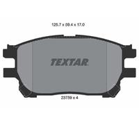 Front Brake Pad Set Fits Toyota Estima II 2.0 2.4 2000-2006 Textar 2375901