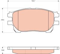 TRW Brake Pad Set GDB3414 – Front – Fits Toyota PREVIA (04465-28490)