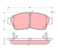 TRW Brake Pad Set GDB3207 - Fits Toyota Picnic 1996-2001
