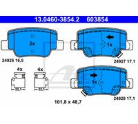 ATE Brake Pad Set 13.0460-3854.2 - for Toyota Verso (2ZR-FAE 1.8L, 2AD-FHV 2.2L)