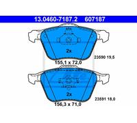 Brake pads 13.0460-7187.2 ATE for VOLVO S80 I XC90 I V70 Mk II S60 I