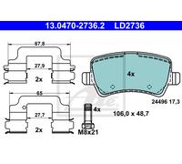 ATE 13.0470-2736.2 Brake pad set