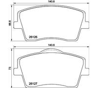 New Brake Pad Set, disc brake for VOLVO VOLVO ASIA:XC40,XC40 SUV 31471407