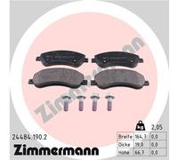 Otto Zimmermann Brake Pad Set 24484.190.2 - Disc Brake for VW Amarok (2H0698151) & CFPA 2.0L